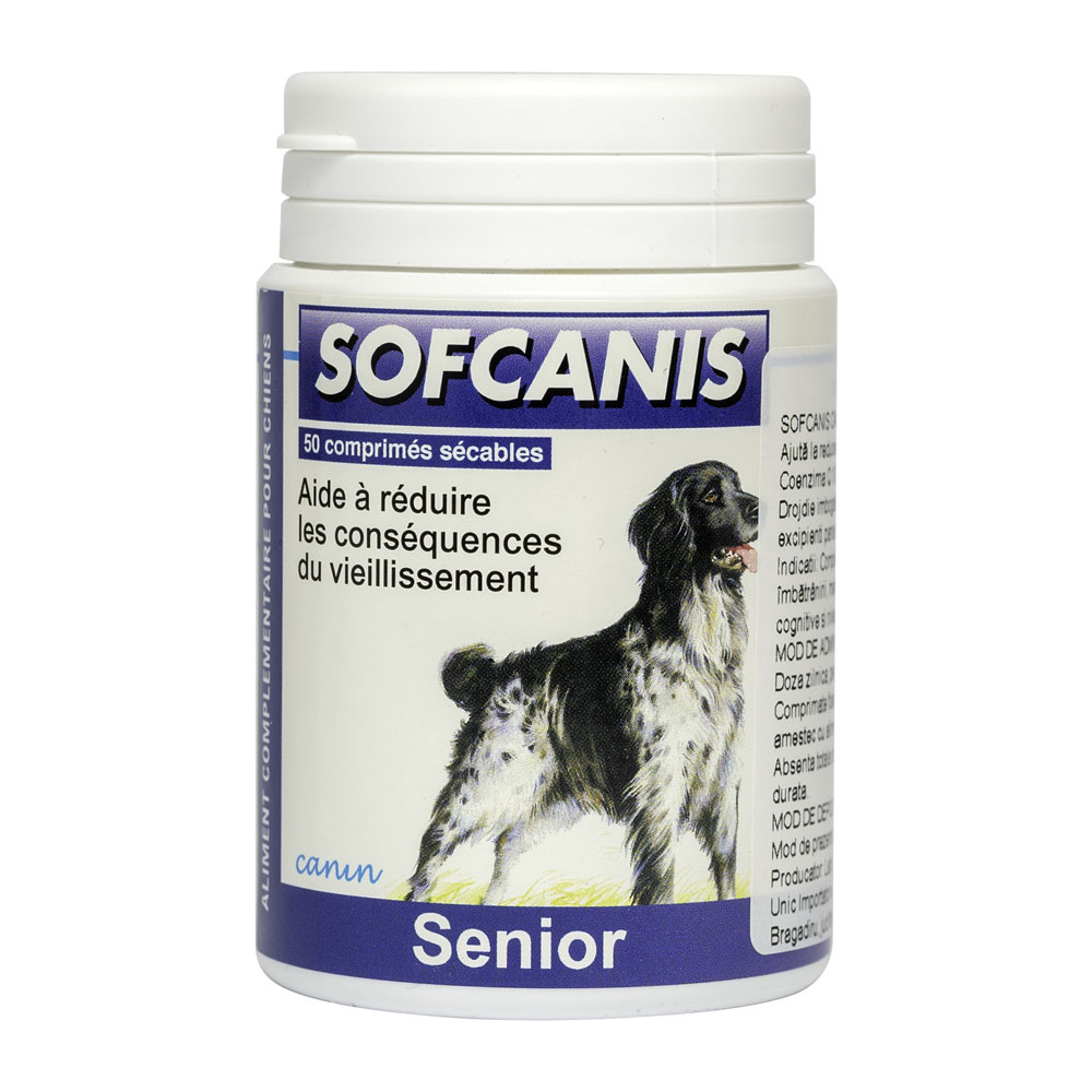 Sofcanis Senior, supliment antioxidant pentru câini vârstnici, 50 comprimate
